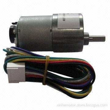 DC geared motor with 64CPR encoder, low noise, large torque and long lifespan